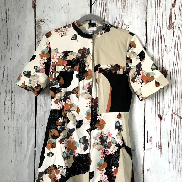 The Floral Zip-Front Shirt Dress - 3.1 Phillip Lim Target EUC Small - Picture 5 of 13